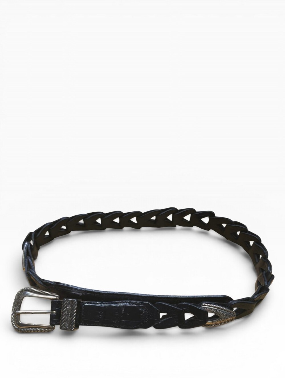 Vintage 1996 Black Brighton Leather Belt M